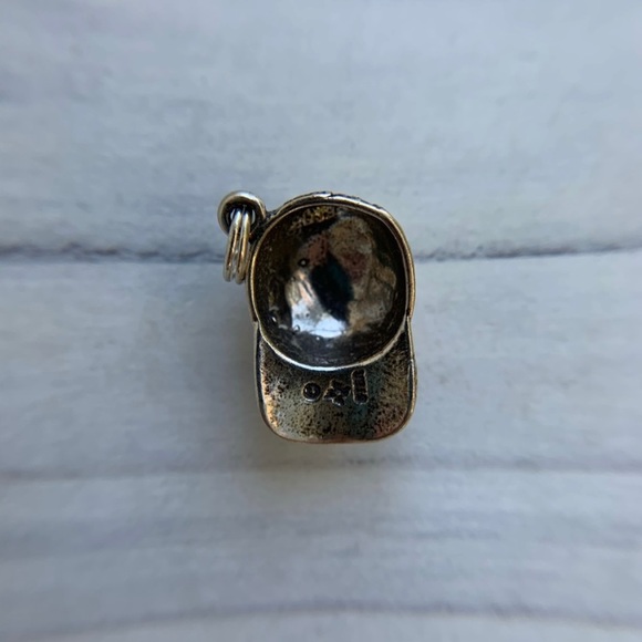 Sterling Silver Baseball Cap Charm - Picture 5 of 6